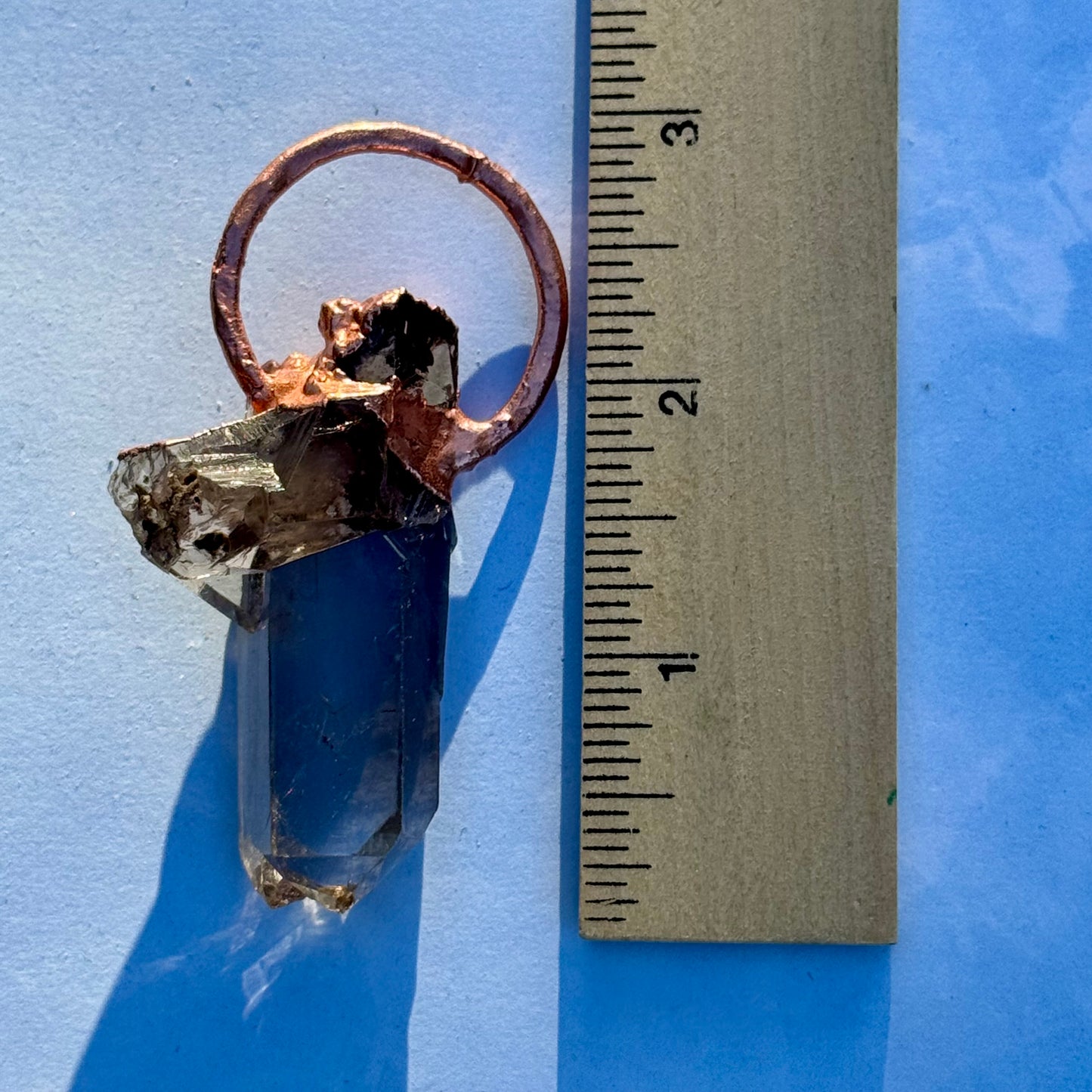 Smoky Rutile Crystal Point Pendant