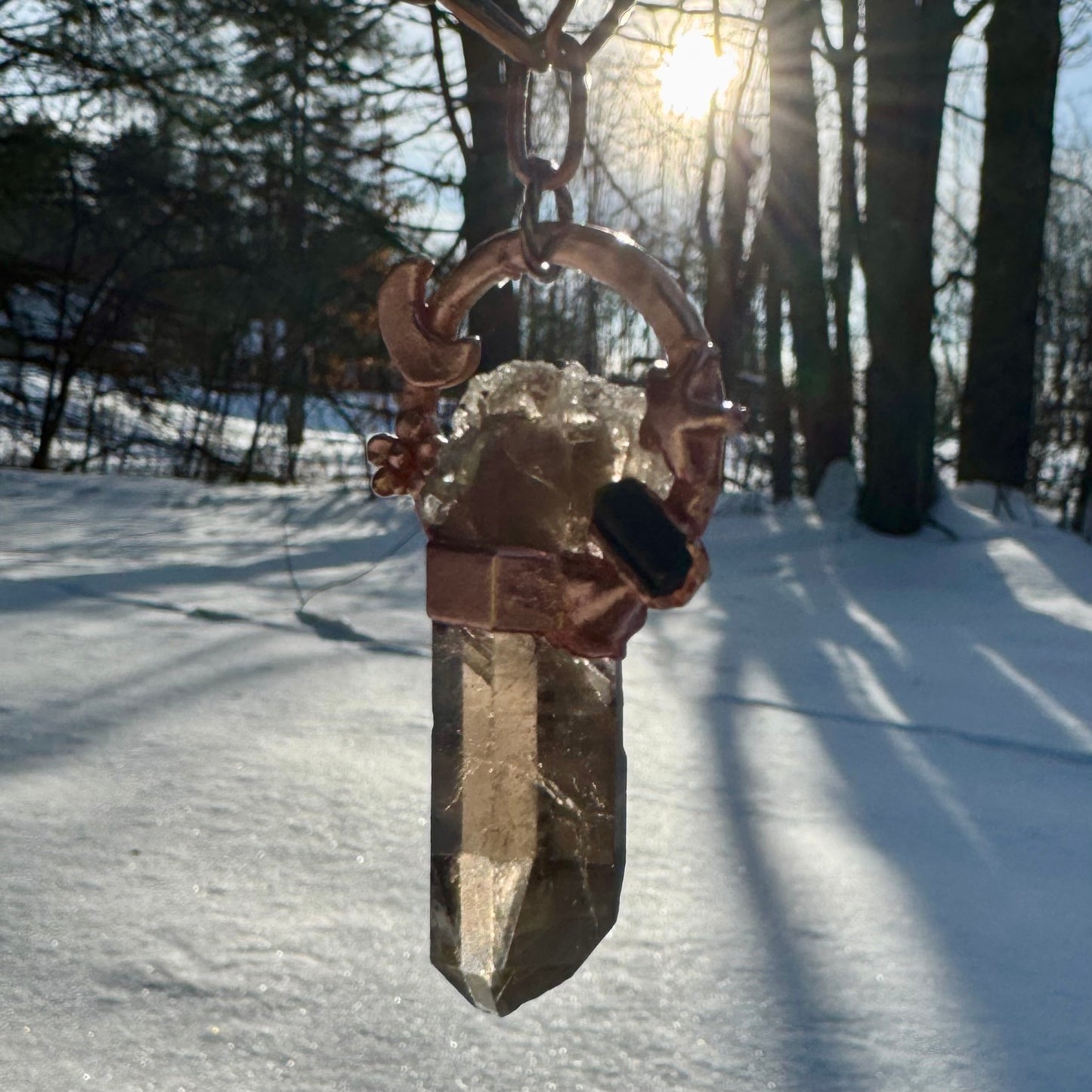 Handmade Rutile Tourmaline Crystal Necklace