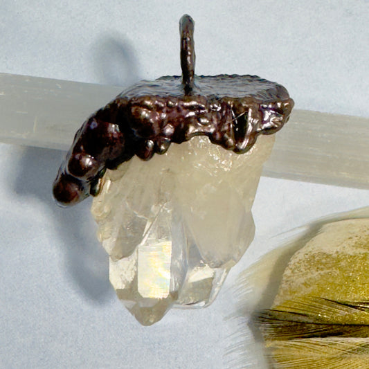 Handmade, healing, quartz, crystal necklace