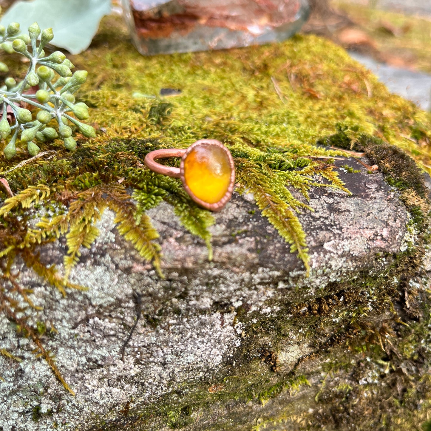 Amber Ring Size 7.5