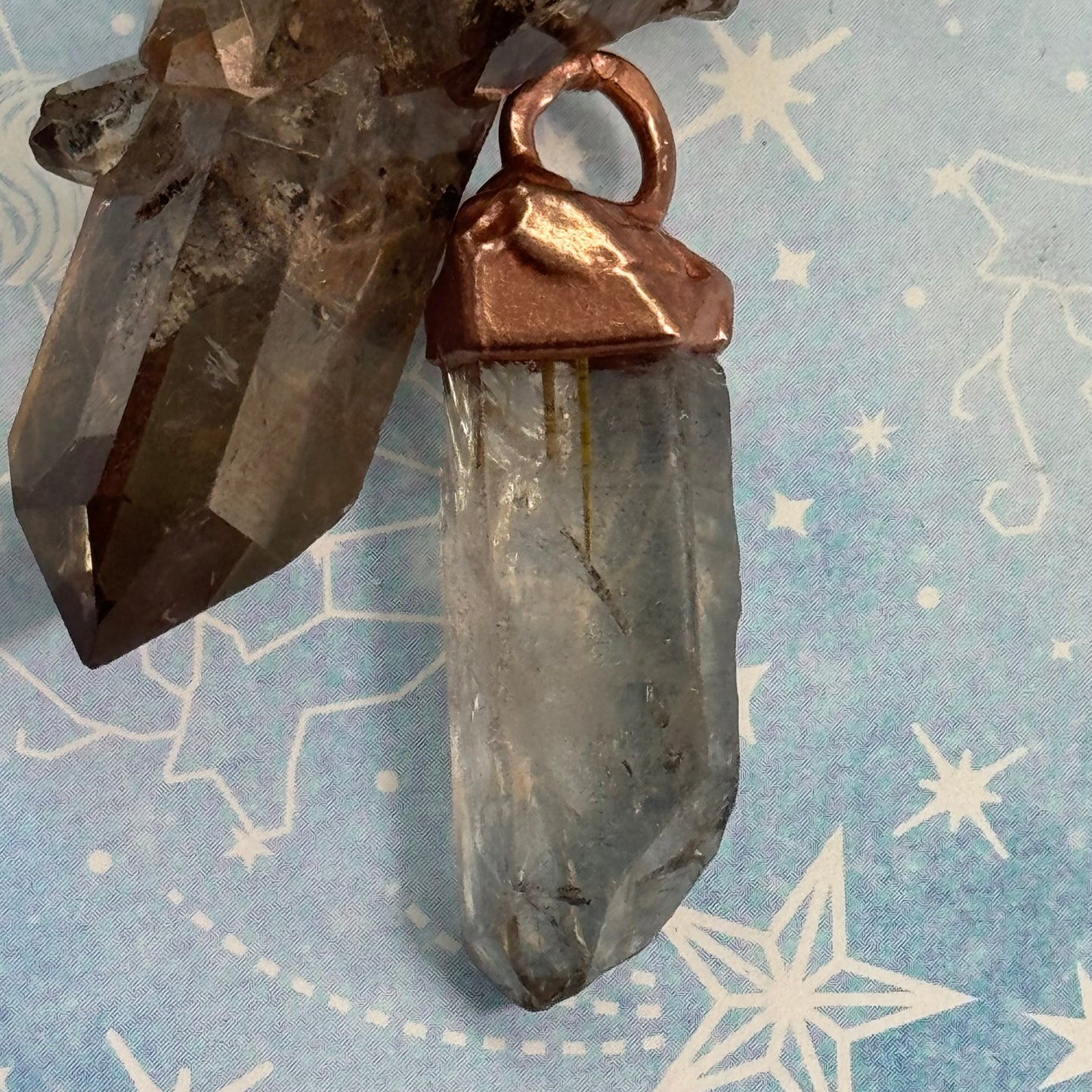 Smoky Rutilated Quartz Point Pendant