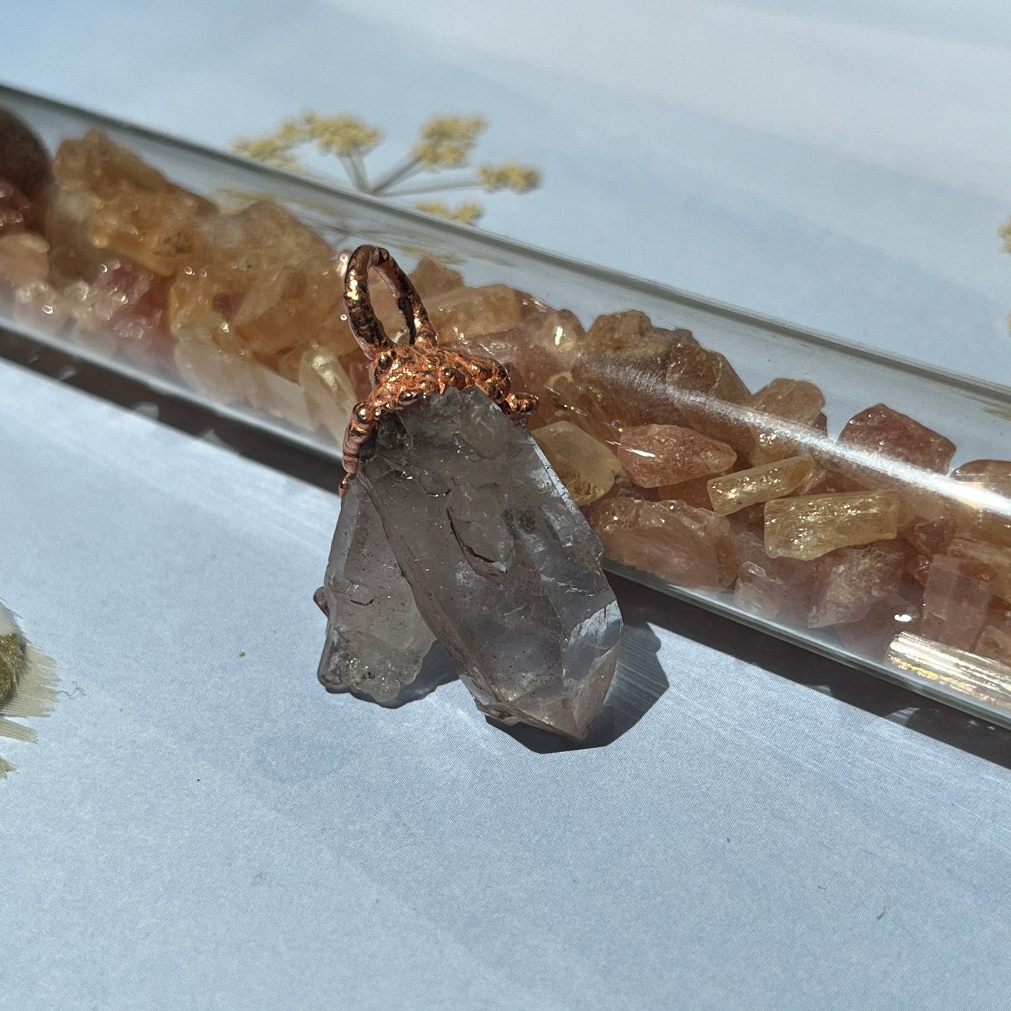 Lithium Quartz Crystal Pendant