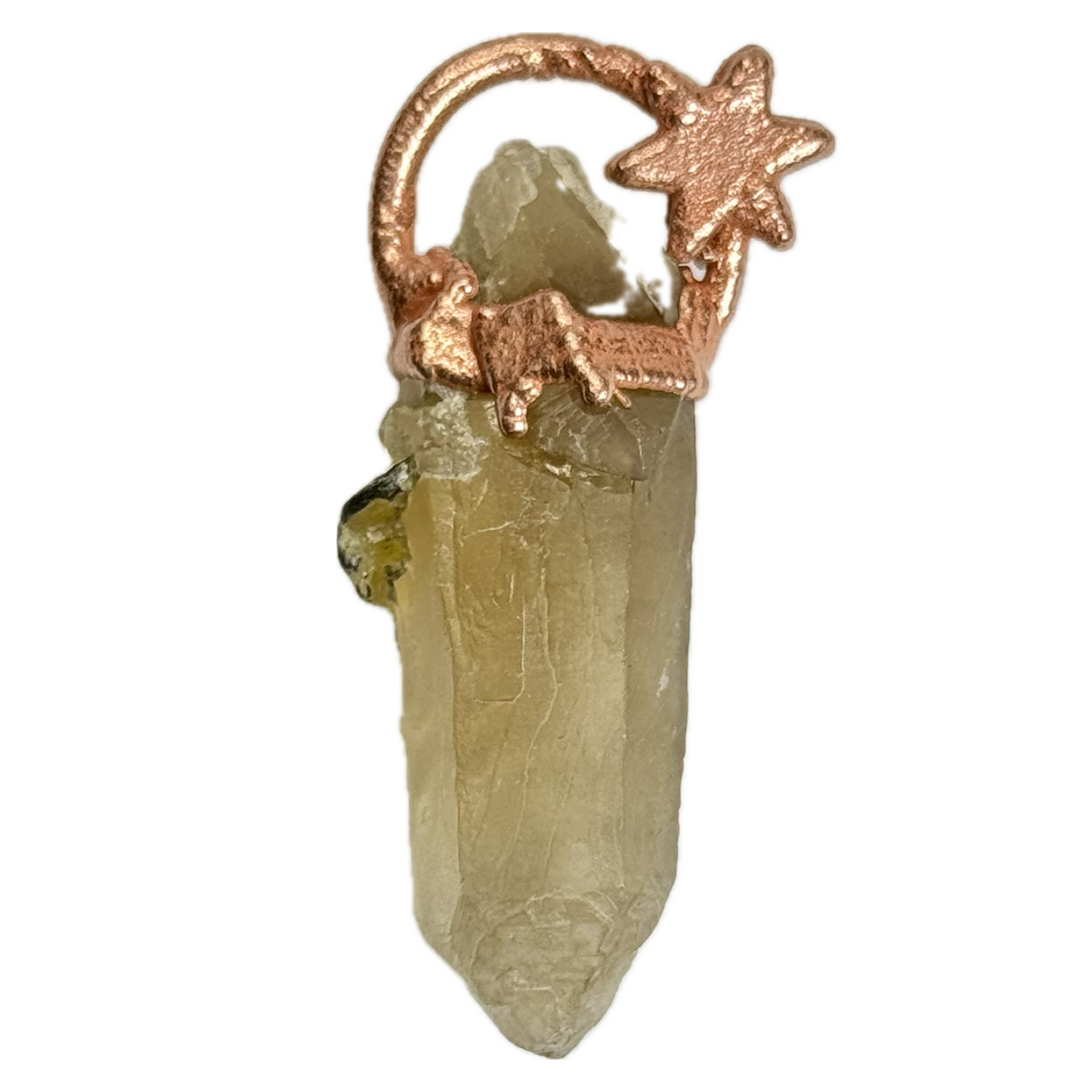 Handmade yellow crystal star necklace