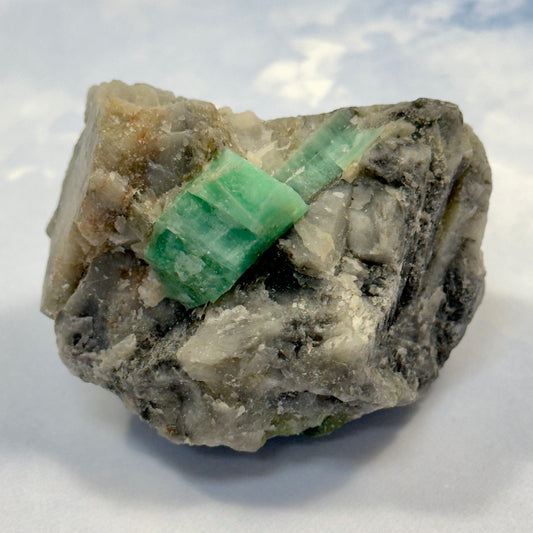 Healing natural green crystal of Brazilian emerald