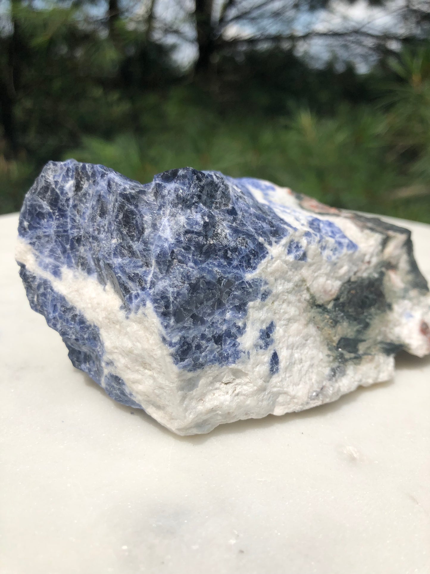 Healing chakra stone blue Sodalite crystal for guys