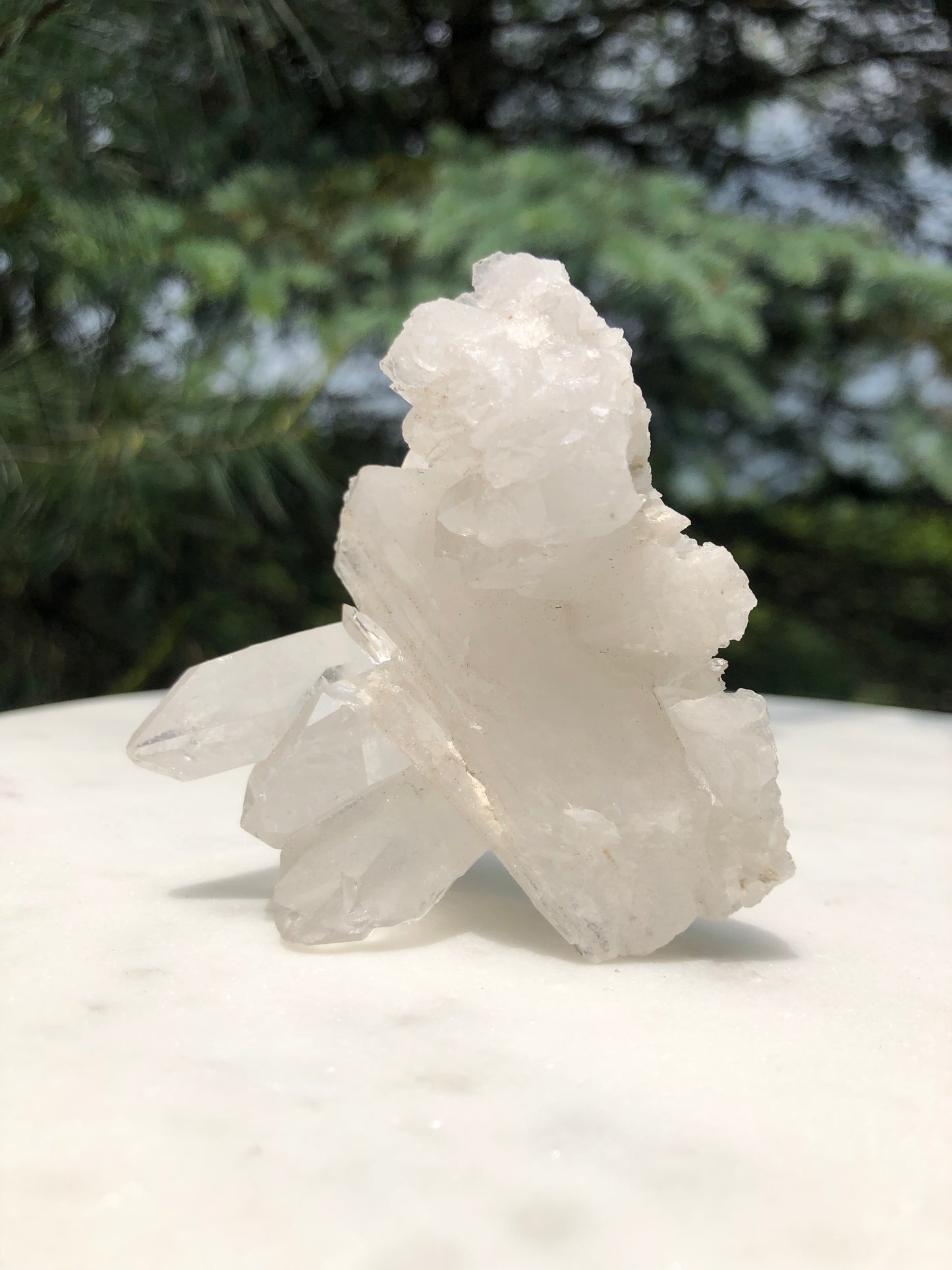 Elemental Clear Quartz Crystal Cluster