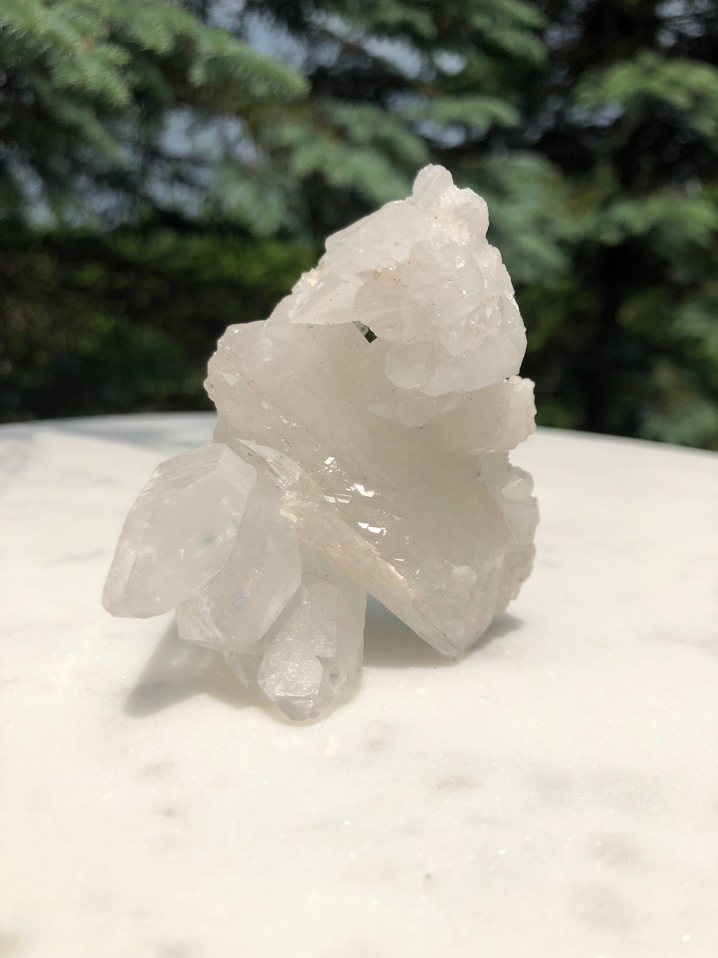 Elemental Clear Quartz Crystal Cluster
