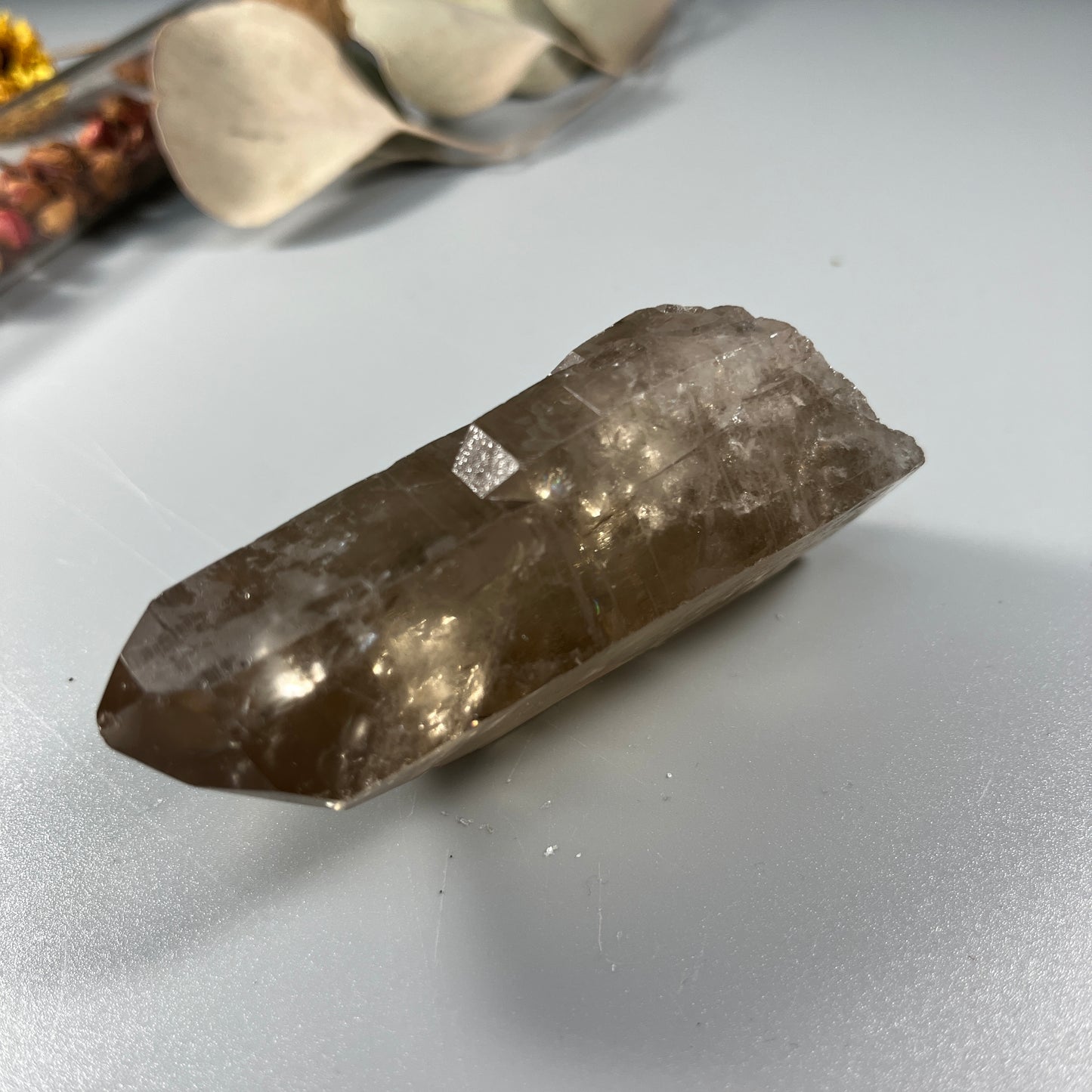 Grounding Smoky Quartz Crystal Point
