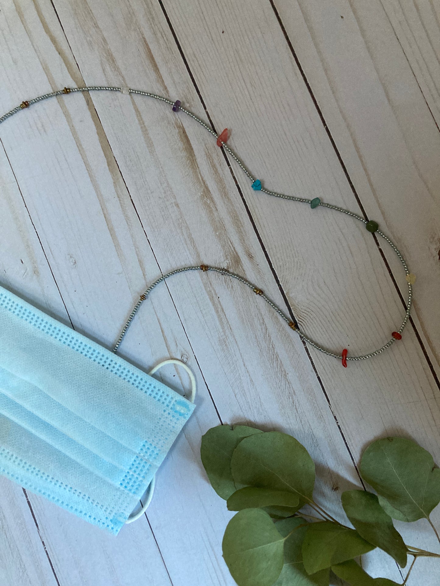 Covid Chakra Stone Mask Strap