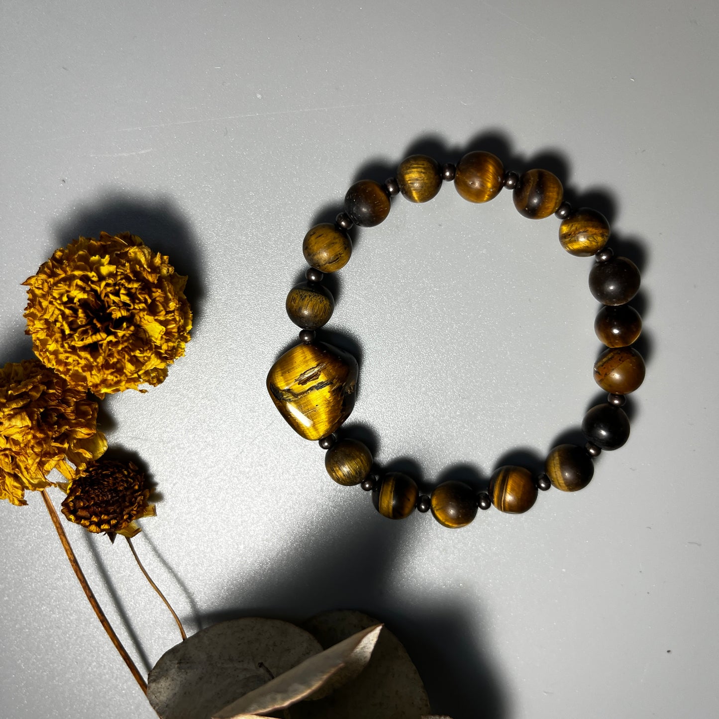 Balancing Tiger's Eye Crystal Chakra Bracelet