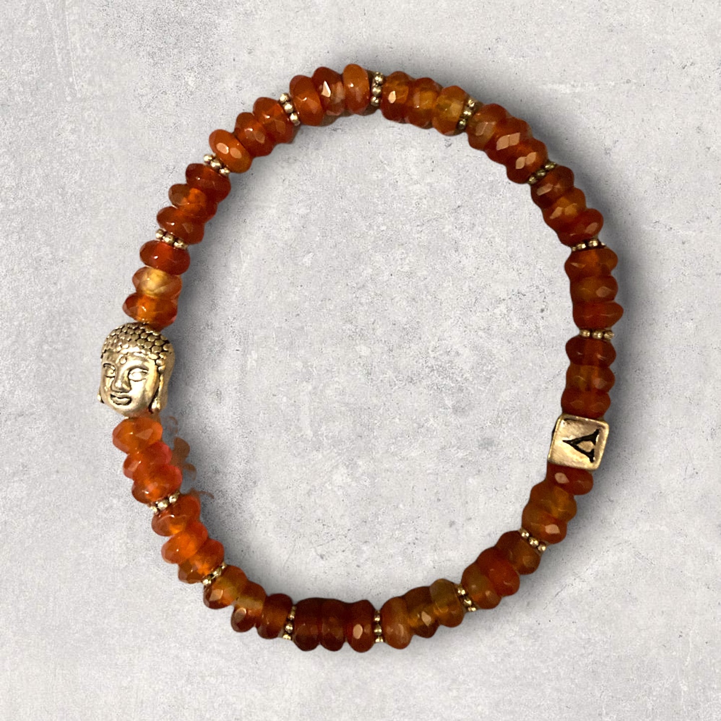 Carnelian Crystal Buddha Bracelet
