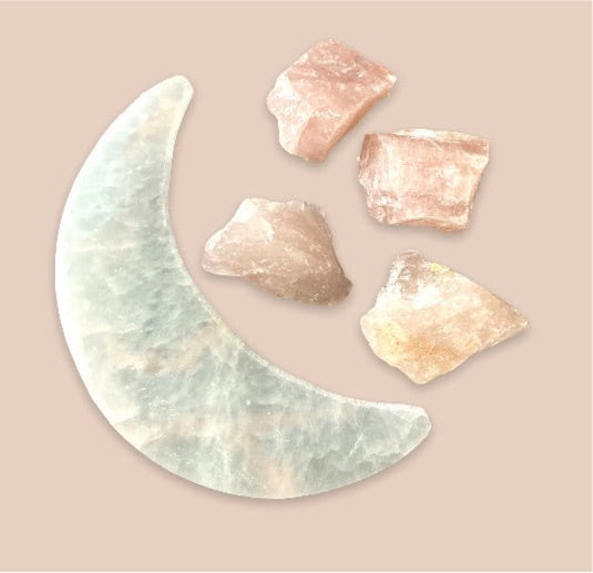 Calming Rough Pink Rose Quartz Crystal