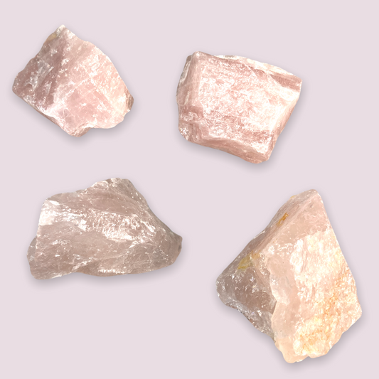 taw rough rose pink brazil quartz chunks crystals