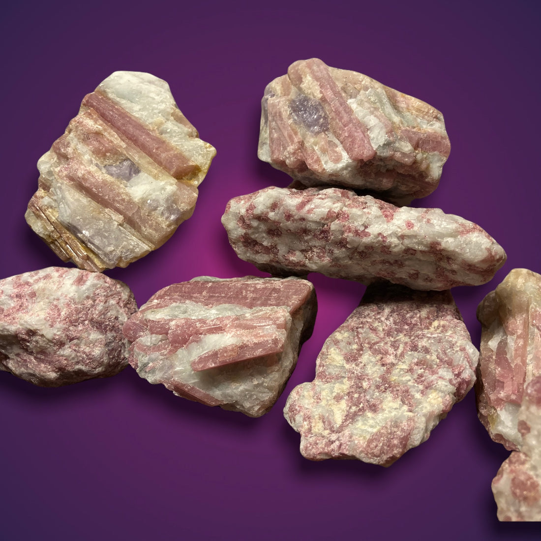 Rubellite Tourmaline Crystals