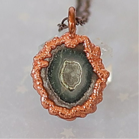 Handmade Stalactite Agate Slice Necklace