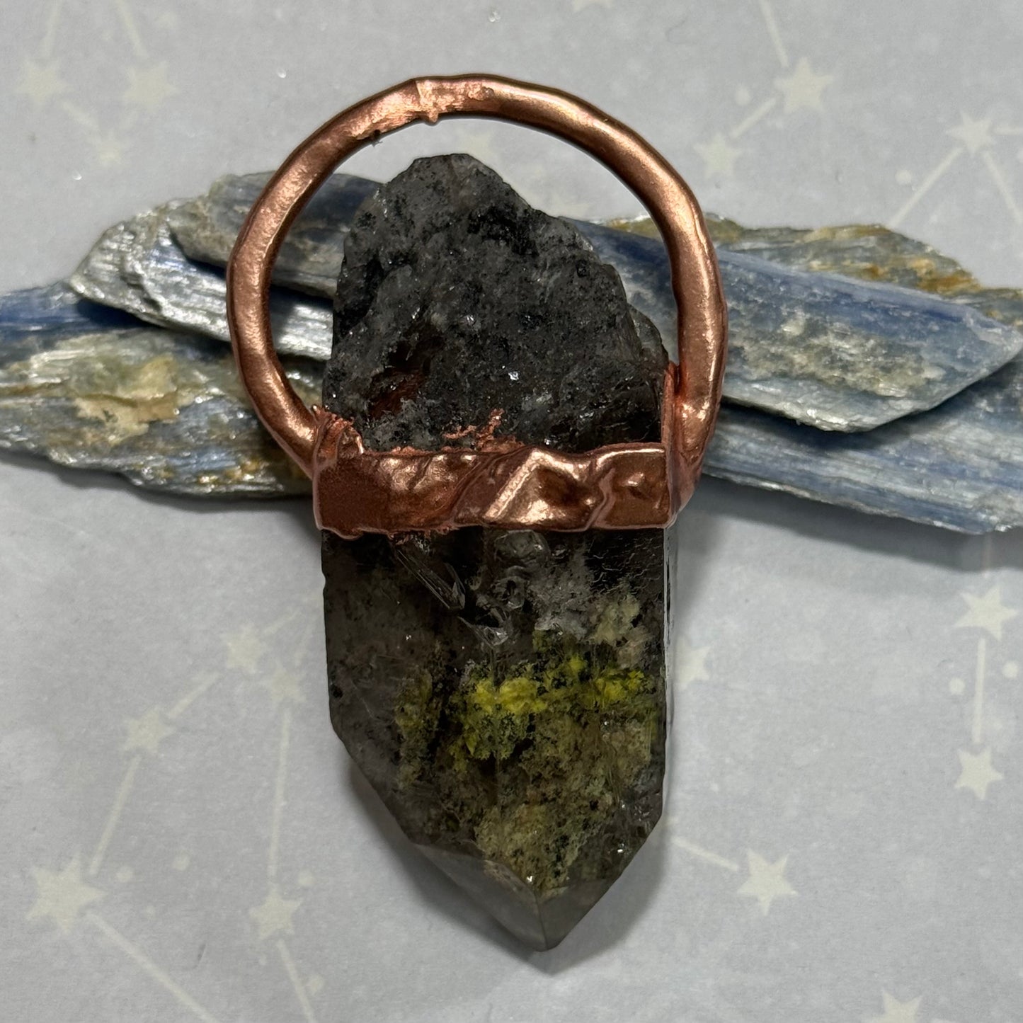 Smoky Lodalite Crystal Point Necklace