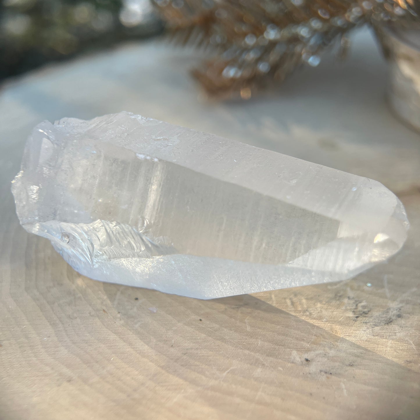 Handheld Lemurian Seed Quartz Wand