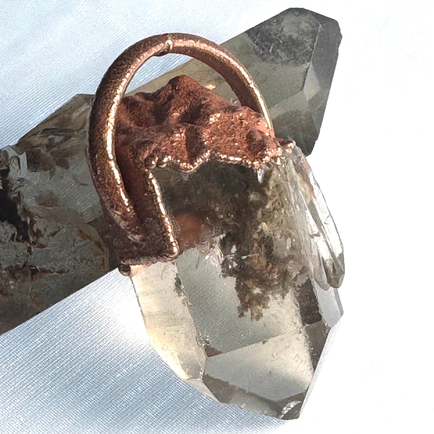 Smoky Quartz Point with Natural Inclusions Crystal Necklace