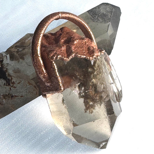 Smoky Quartz Point with Natural Inclusions Crystal Necklace