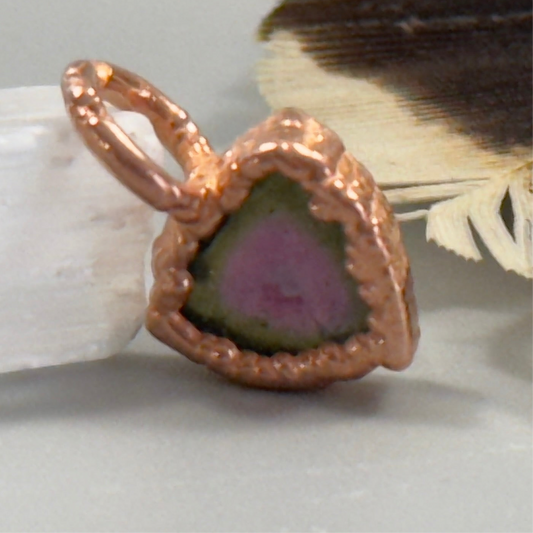 Watermelon Tourmaline Petite Pendant