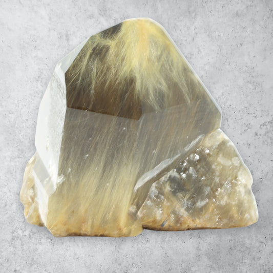 Stunning Giant smoky Quartz with phantom and rutile