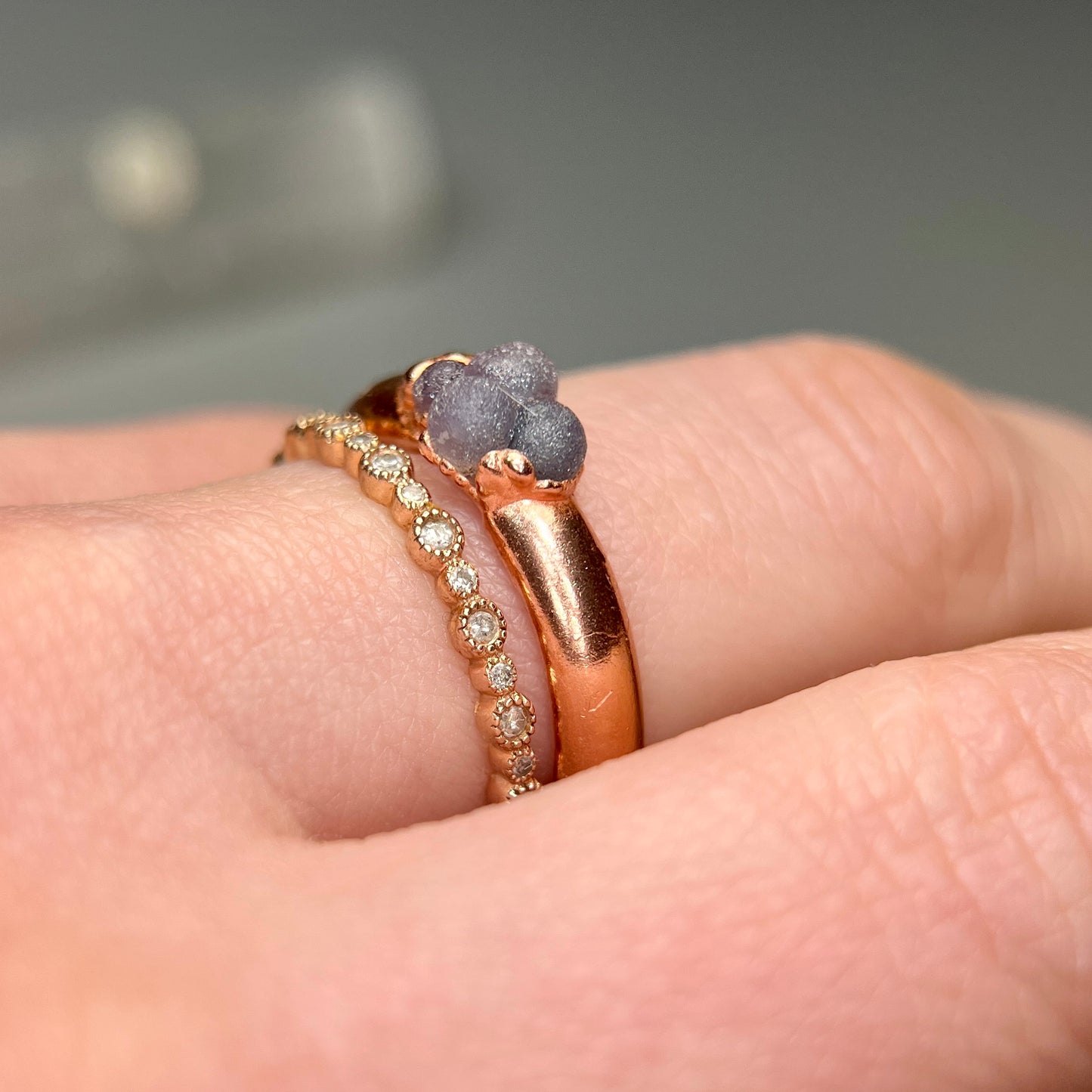 8.5 Grape Agate Stack Ring