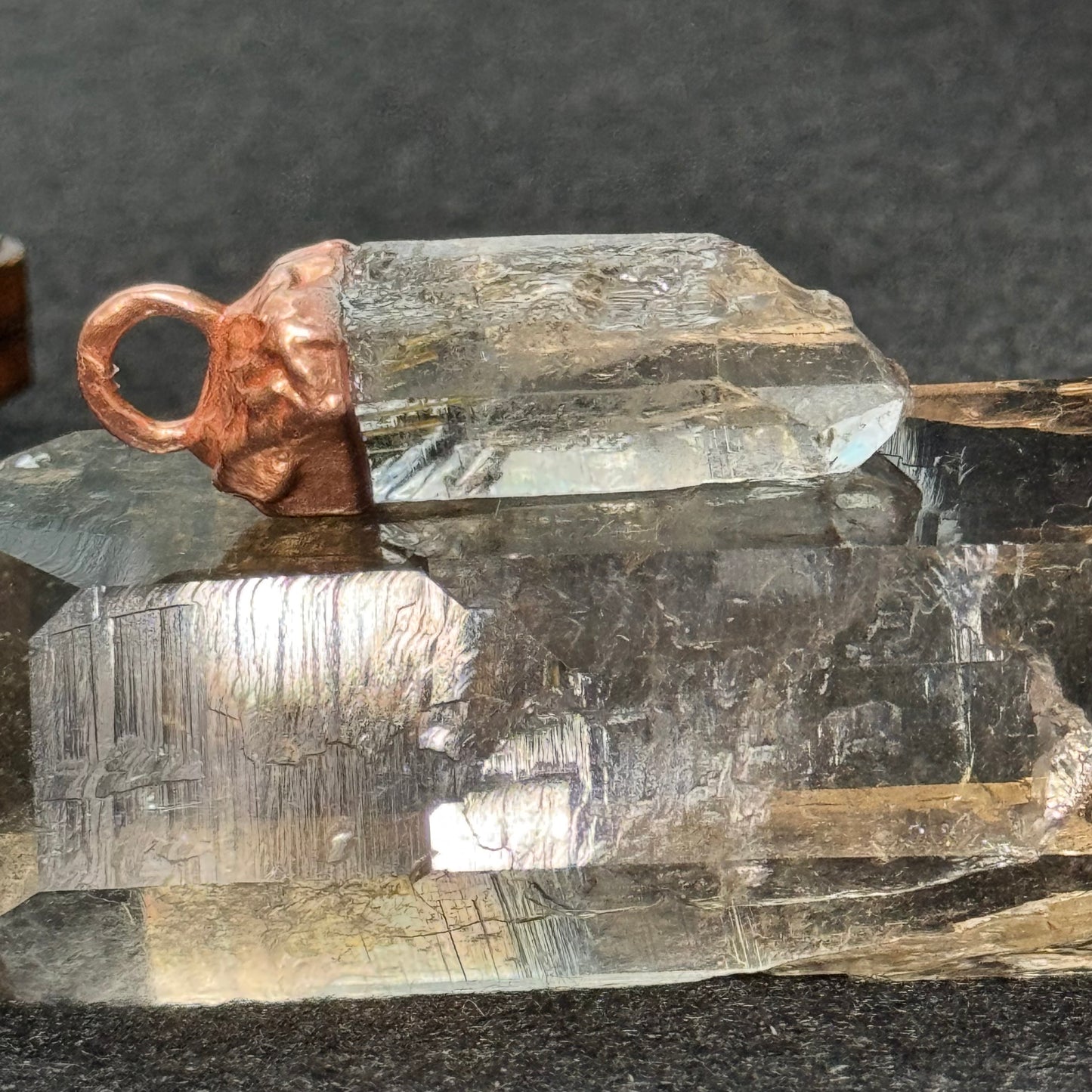 Smoky Rutilated Quartz Point Pendant