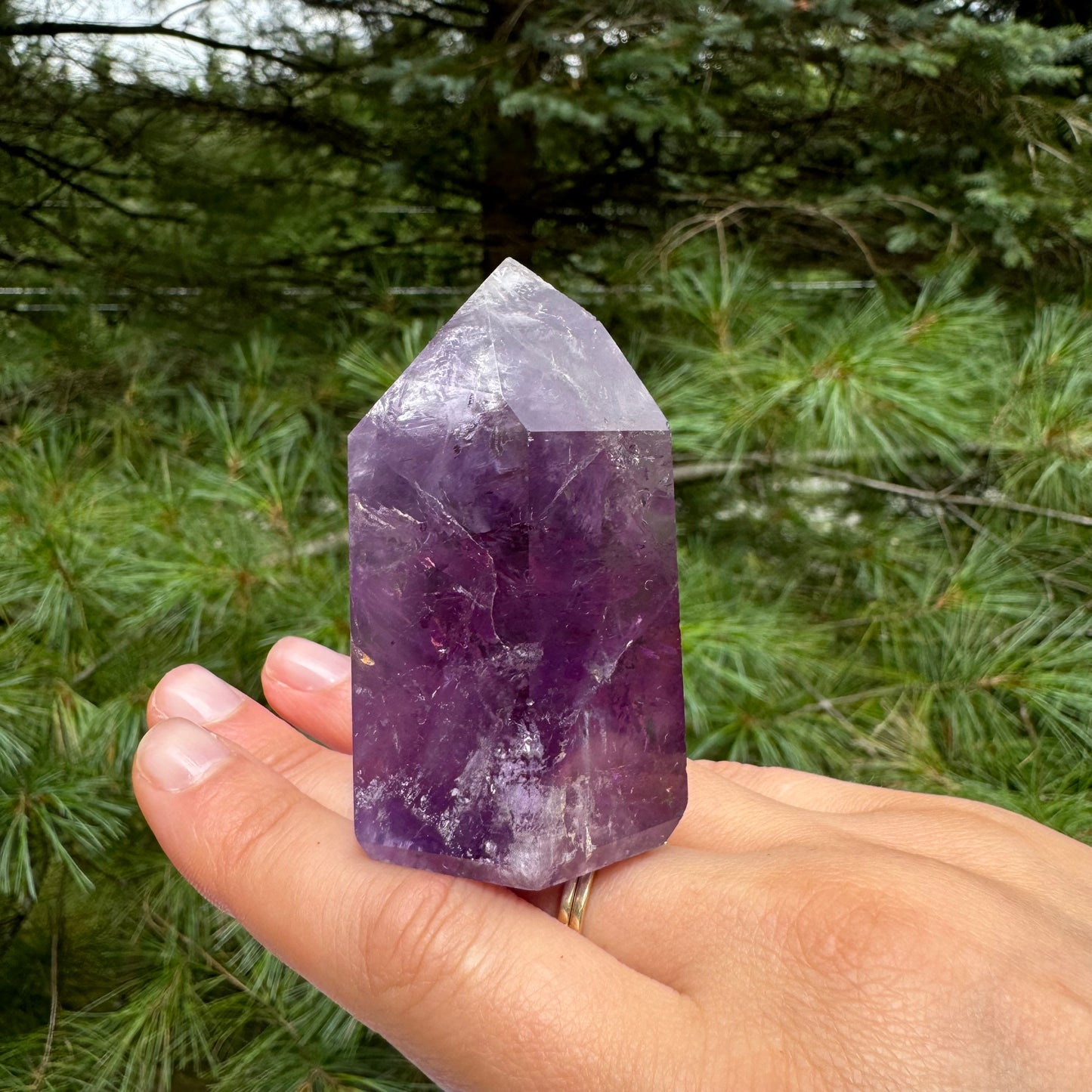 Purple Amethyst Crystal Tower