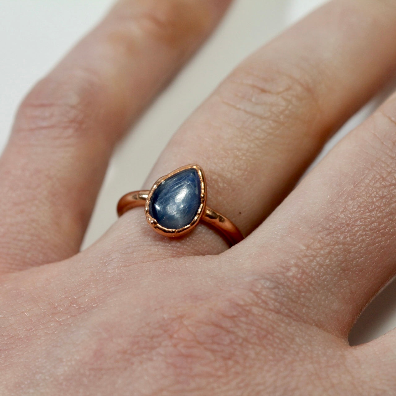 Blue Kyanite Chakra Crystal Ring
