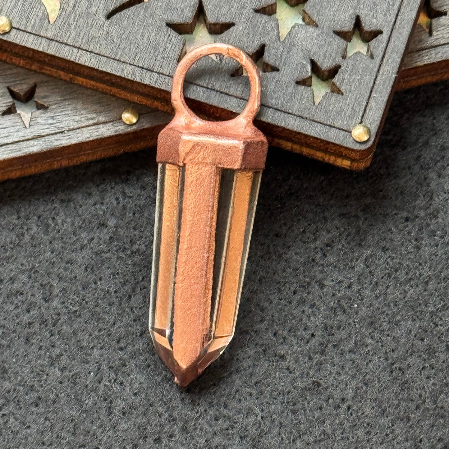 Real Citrine Point Necklace