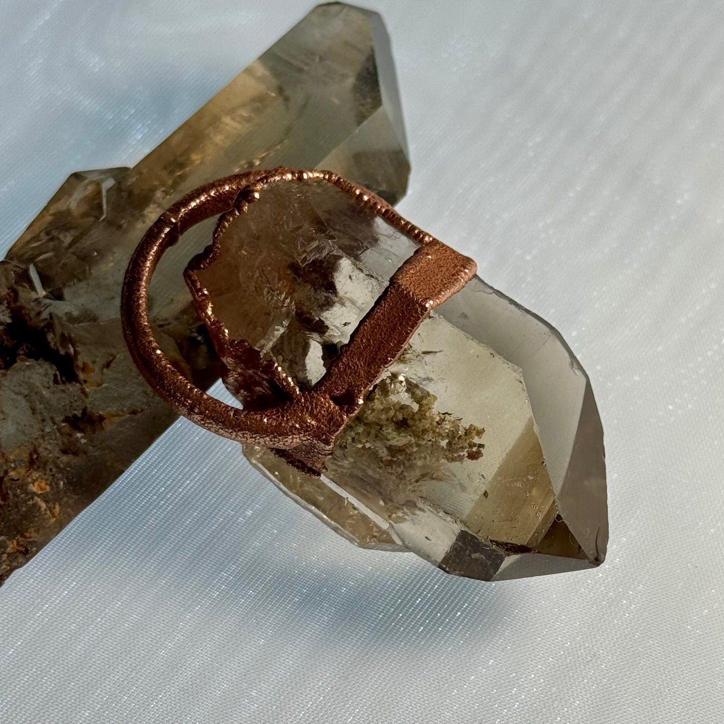 Smoky Quartz Point with Natural Inclusions Crystal Necklace