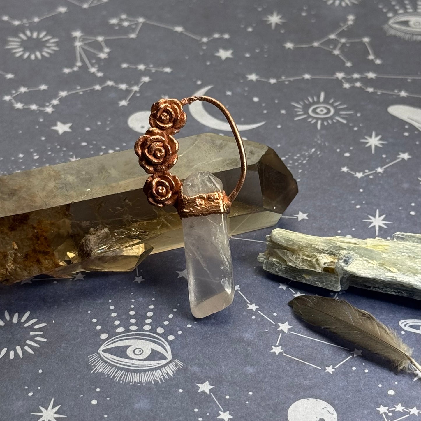 Eternal Roses Quartz Crystal Pendant