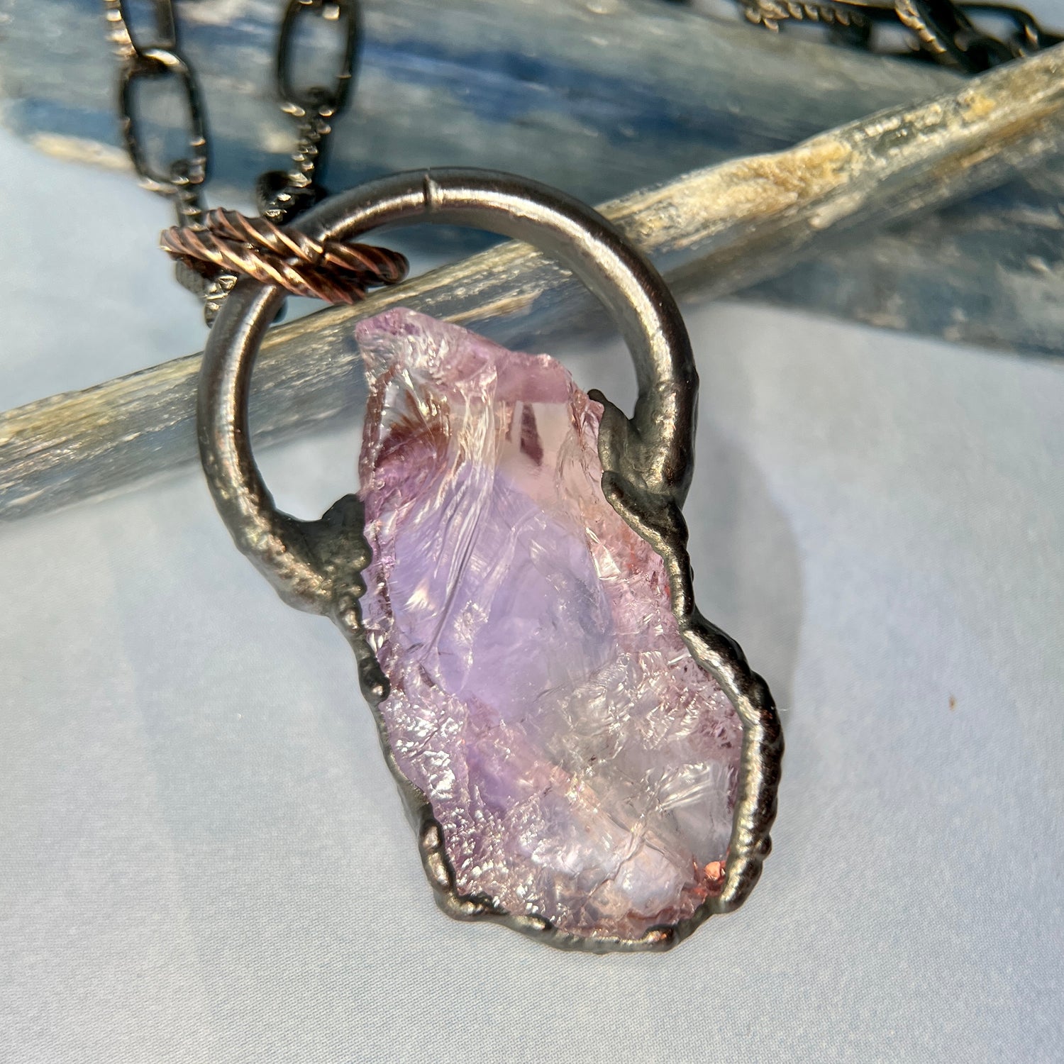 Handmade ametrine crystal pendant guys