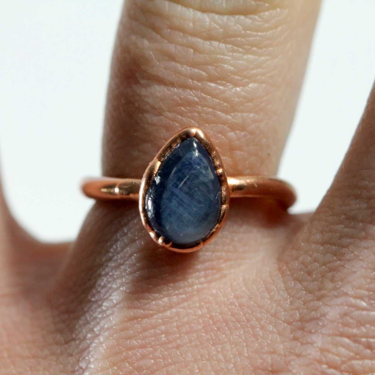Blue Kyanite Chakra Crystal Ring