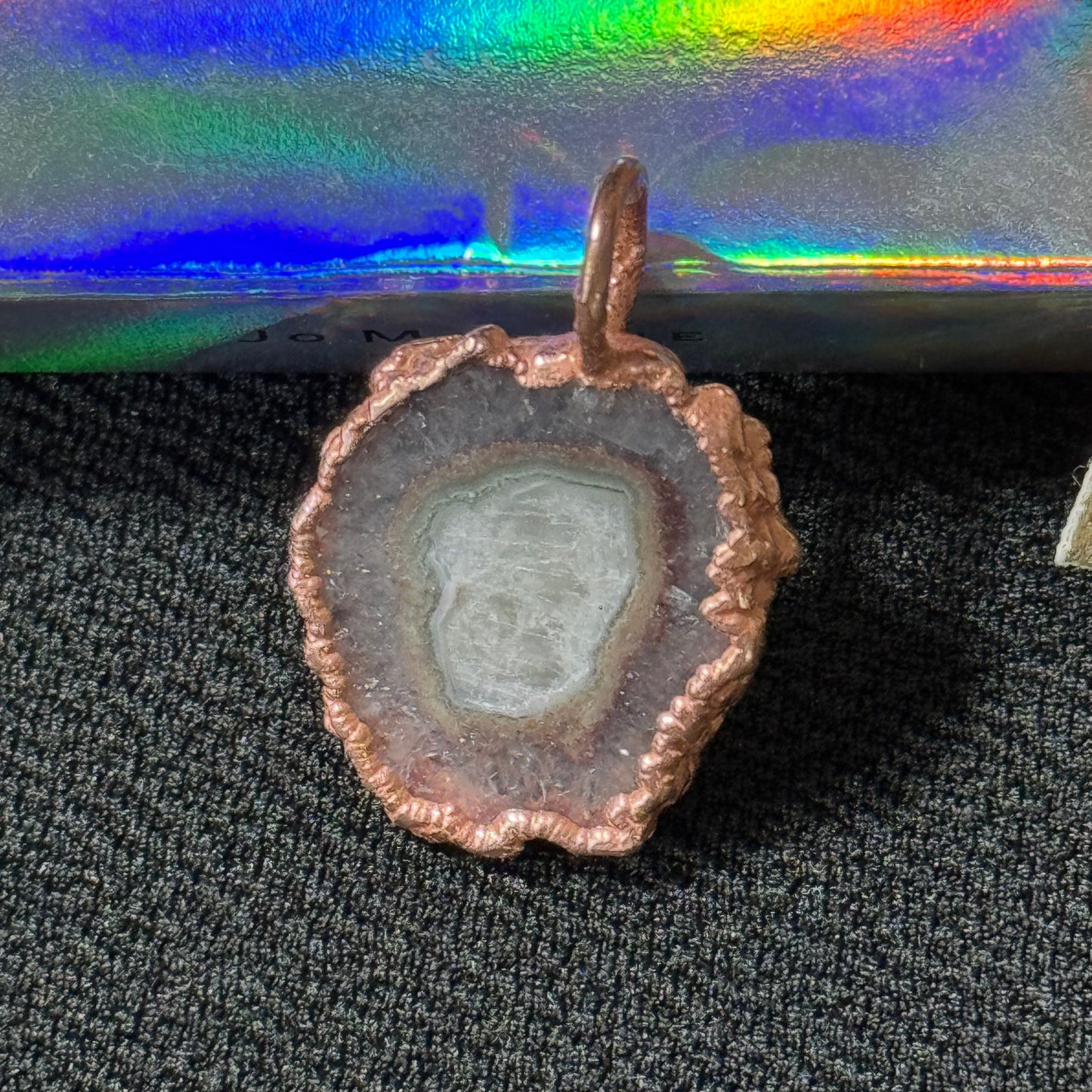 Handmade Lavender Agate Slice Necklace