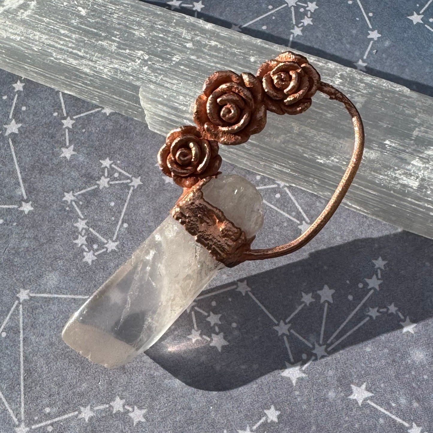 Eternal Roses Quartz Crystal Pendant