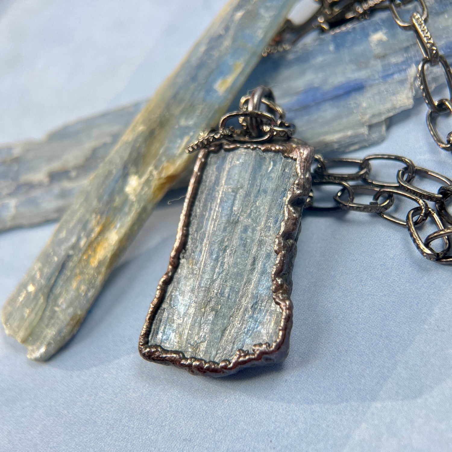 Natural Kyanite crystal necklace 