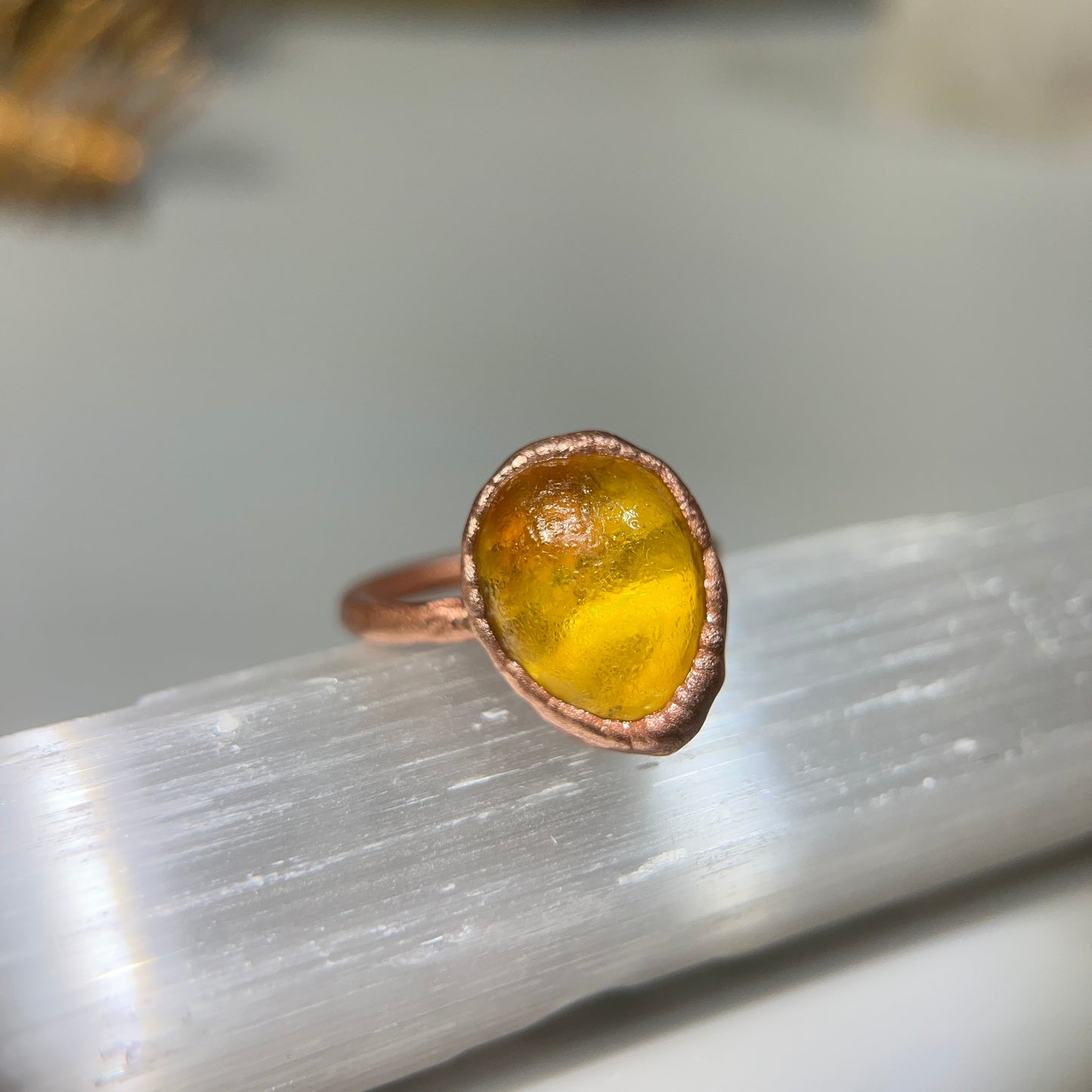 Amber Ring Size 7.5