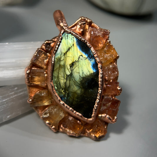 Topaz and Labradorite Goddess Necklace