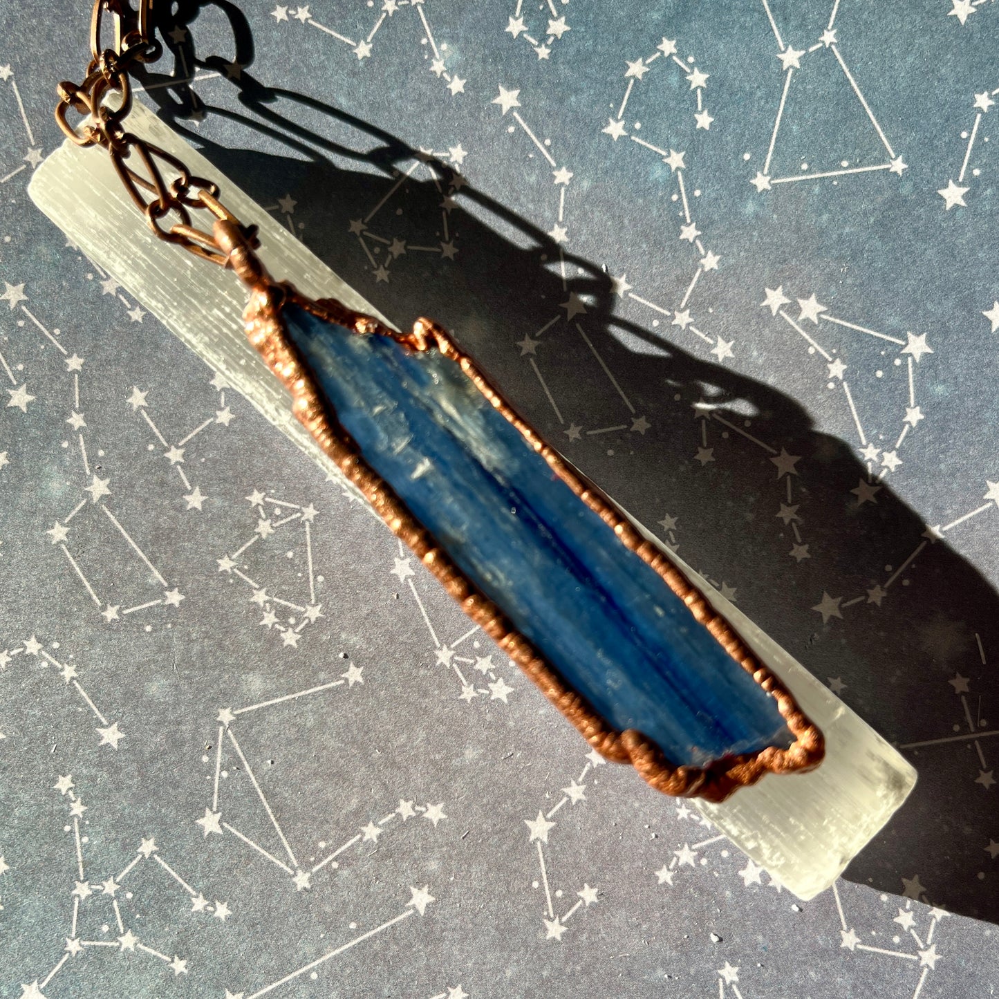 Blue Kyanite Chakra Stone Necklace