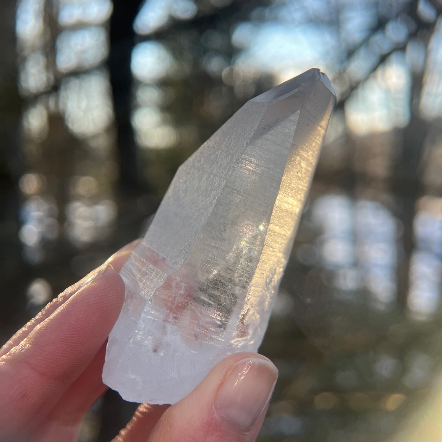 Handheld Lemurian Seed Quartz Wand