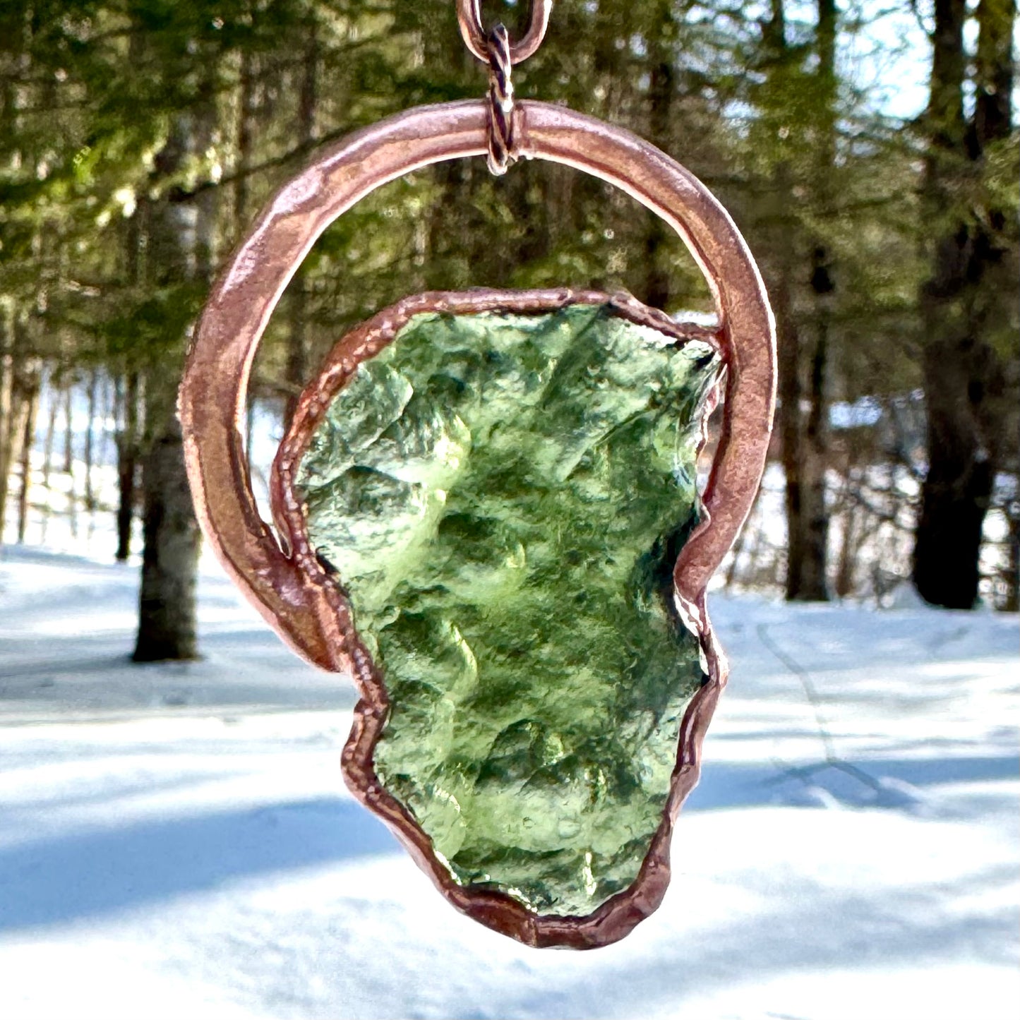 Moldavite Pendant Necklace
