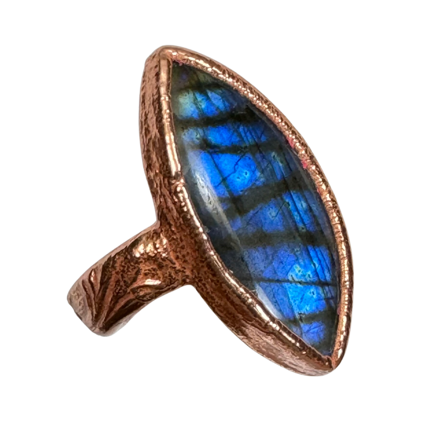 Labradorite Crystal Ring Size 8