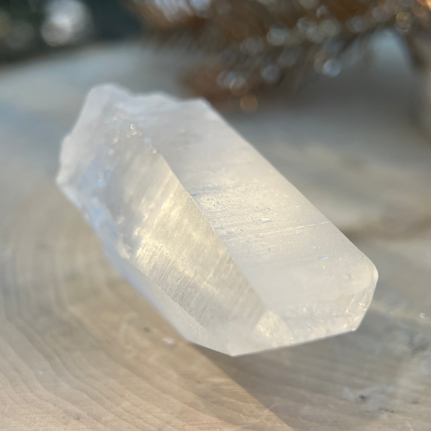 Handheld Lemurian Seed Quartz Wand