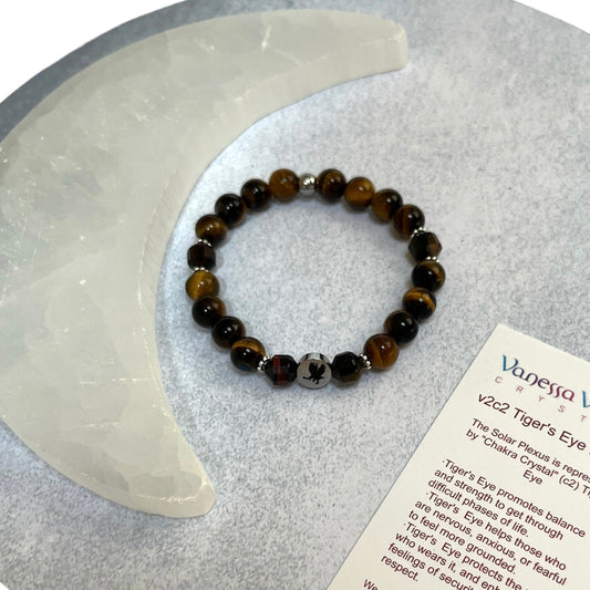 Handmade healing crystal tiger eye bracelet