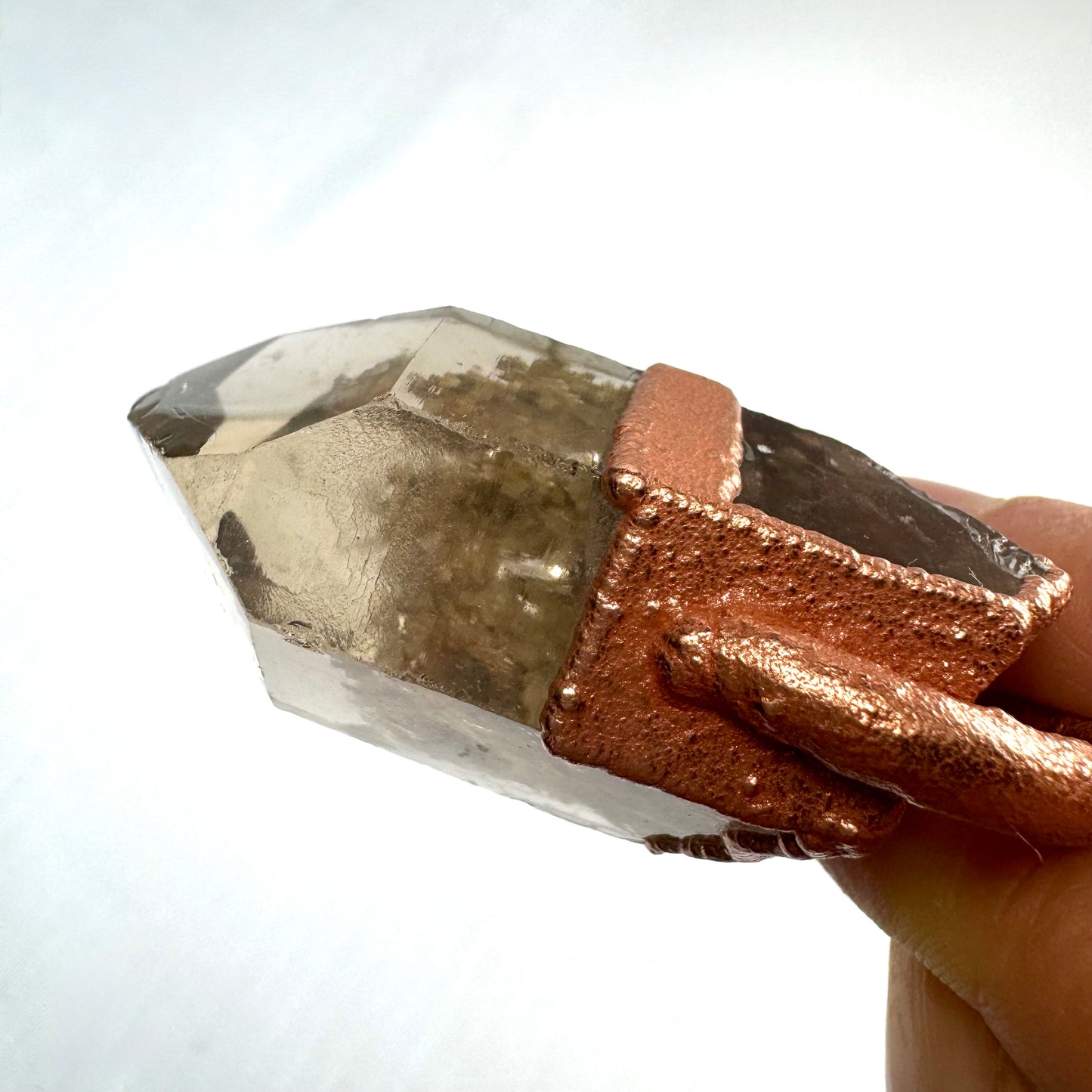 Smoky Quartz Point with Natural Inclusions Crystal Necklace