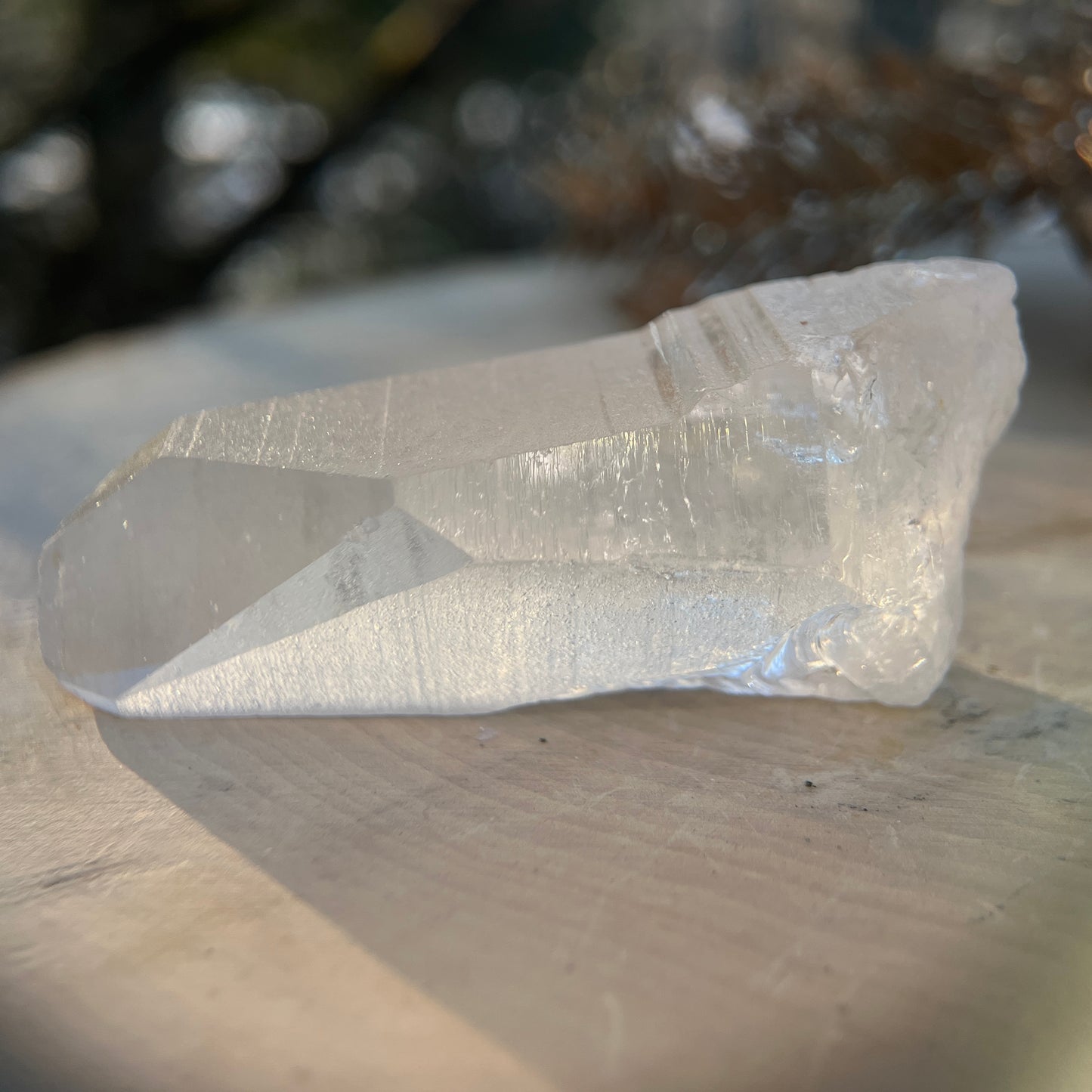 Handheld Lemurian Seed Quartz Wand