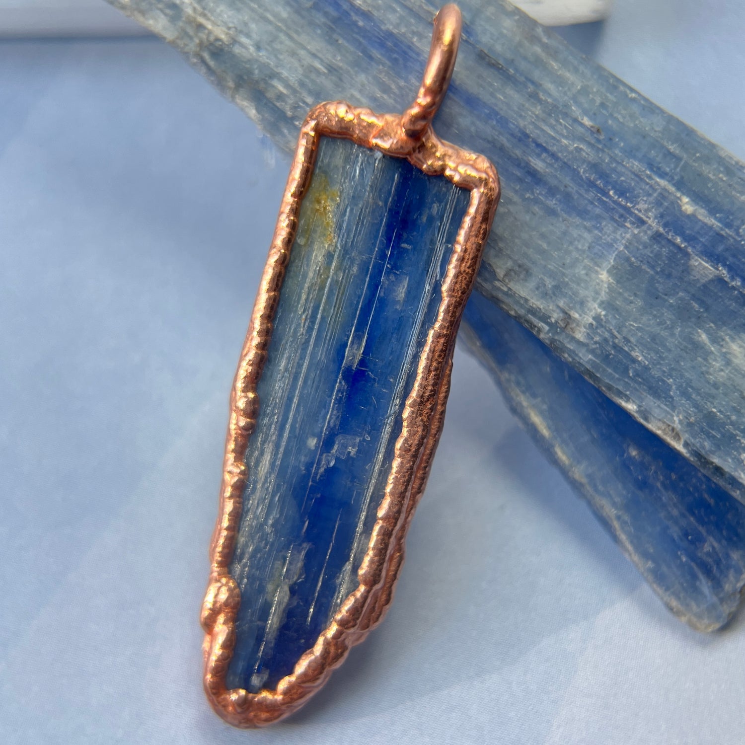 Healing blue Kyanite Crystal Necklace 