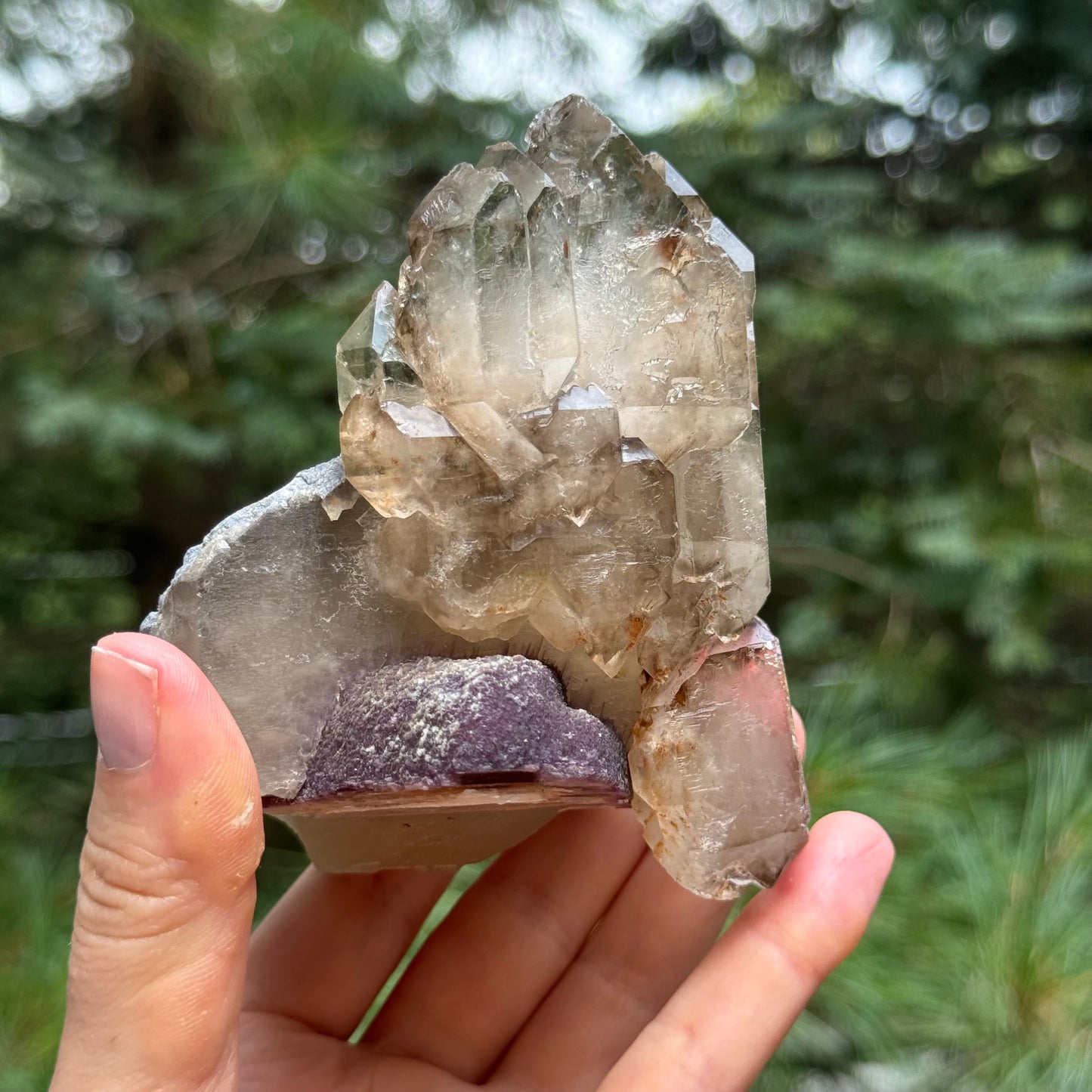 Smoky Quartz Lepidolite Crystal