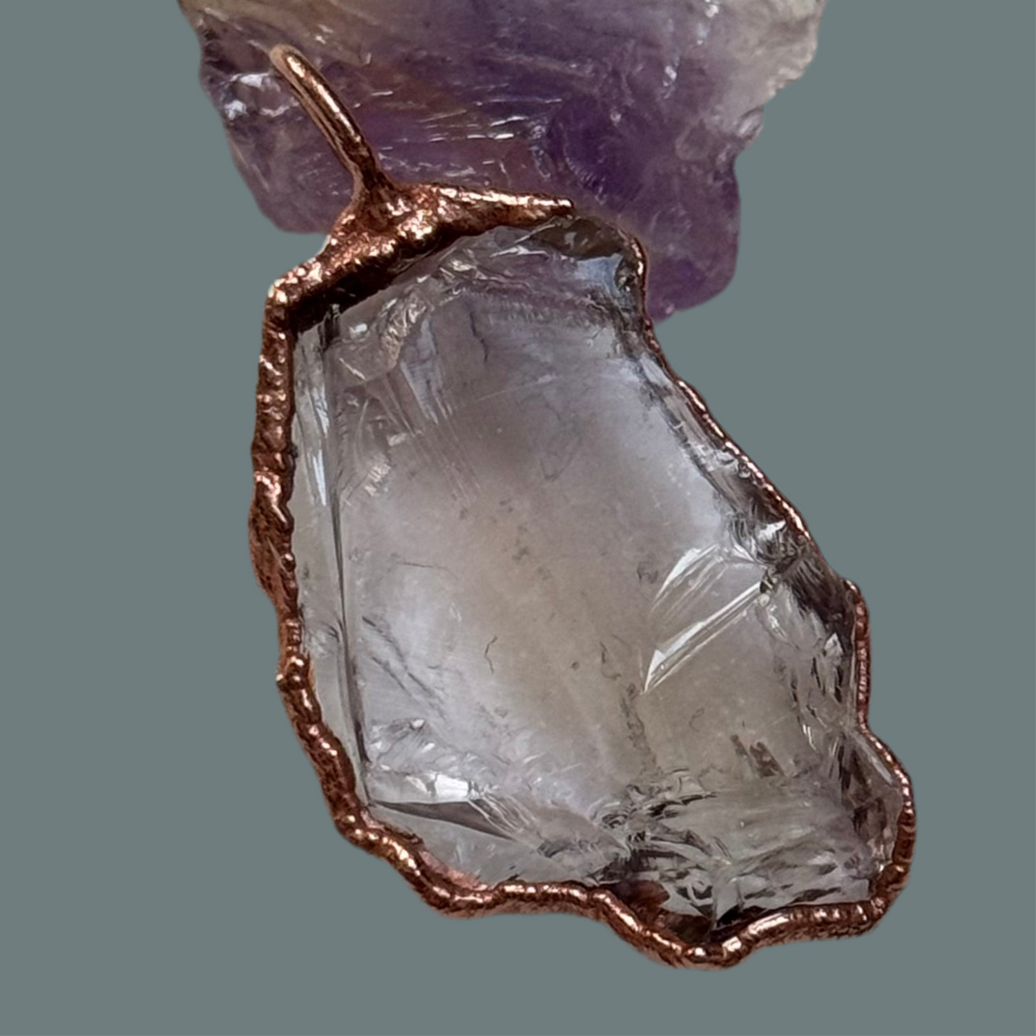 Healing crystal necklace ametrine pendant handmade 